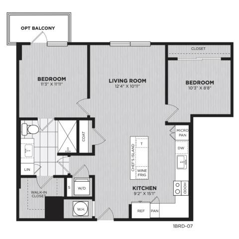 Floor plan layout diagram for B1F