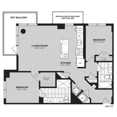 Floor plan layout diagram for B3