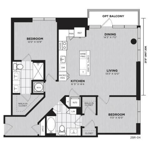 Floor plan layout diagram for B4