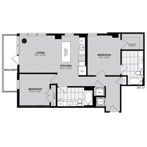 Floor plan layout diagram for B7