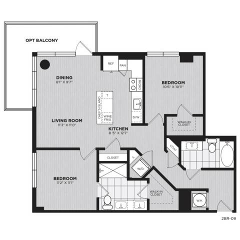 Floor plan layout diagram for B9