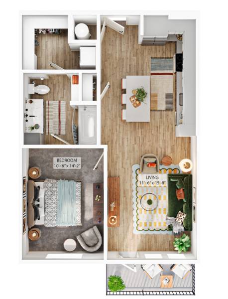 Floor plan layout diagram for A2