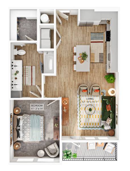 Floor plan layout diagram for A3A