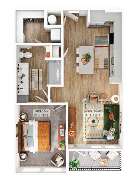 Floor plan layout diagram for A3