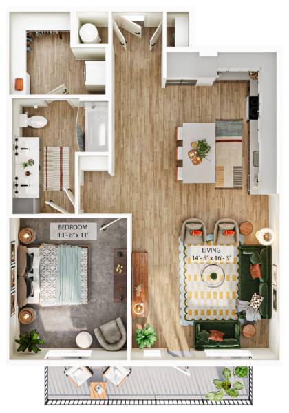 Floor plan layout diagram for A5B