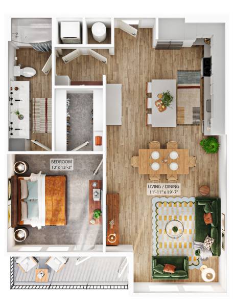 Floor plan layout diagram for A7