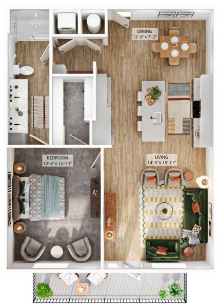 Floor plan layout diagram for A8B