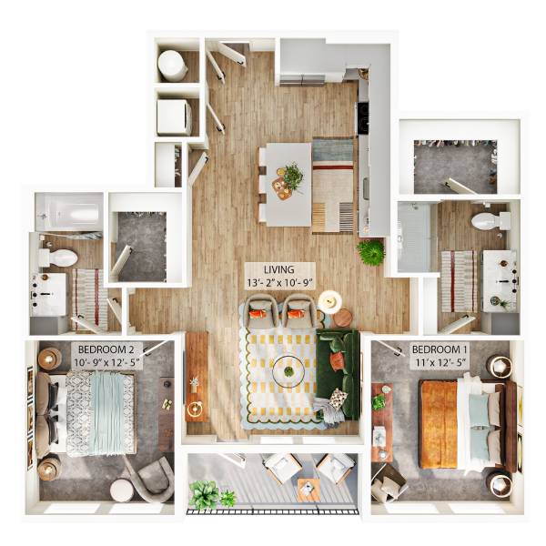 Floor plan layout diagram for B1B