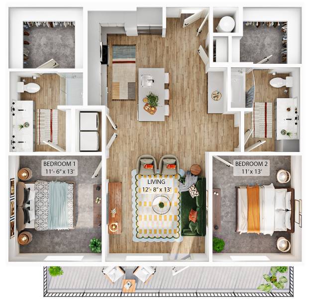 Floor plan layout diagram for B3A