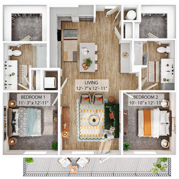Floor plan layout diagram for B3