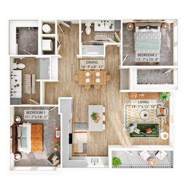 Floor plan layout diagram for B4