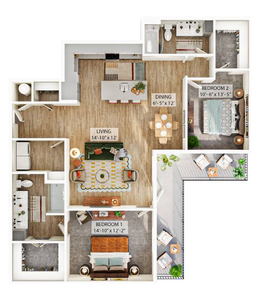 Floor plan layout diagram for B6