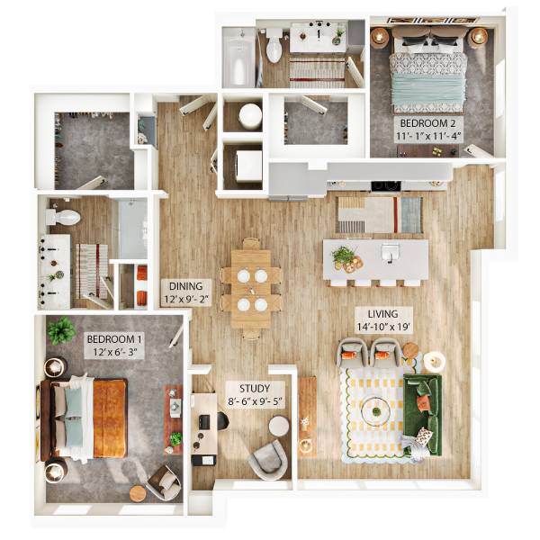 Floor plan layout diagram for B7B