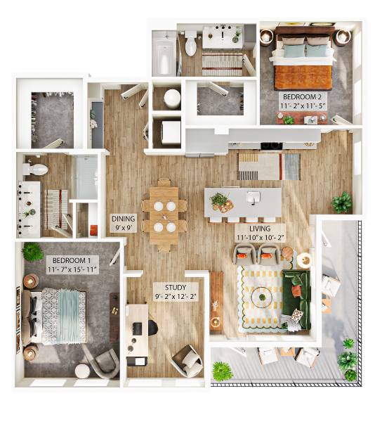 Floor plan layout diagram for B7