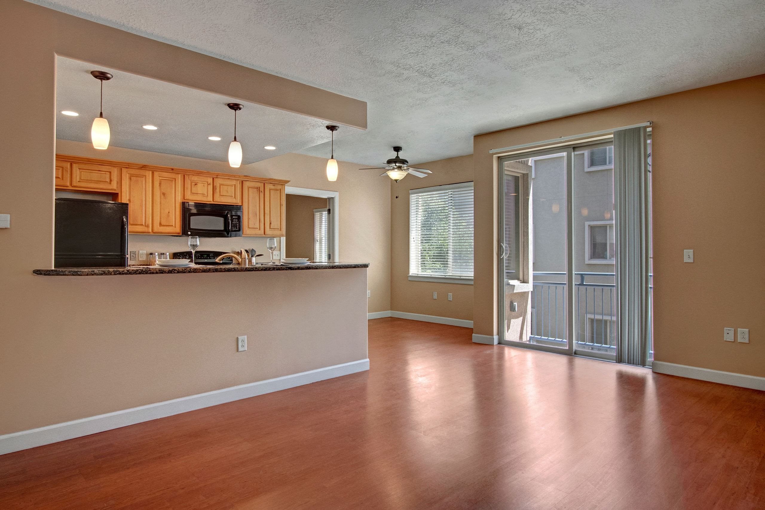 Bridges - kitchen and living room, Weidner Real Estate Properties