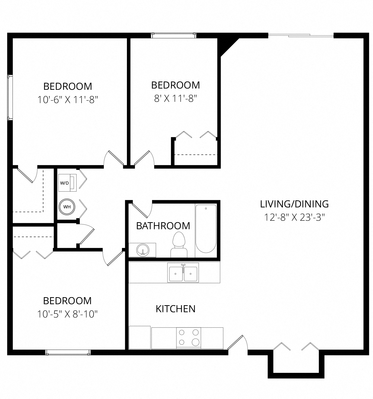 3x1 floor plan