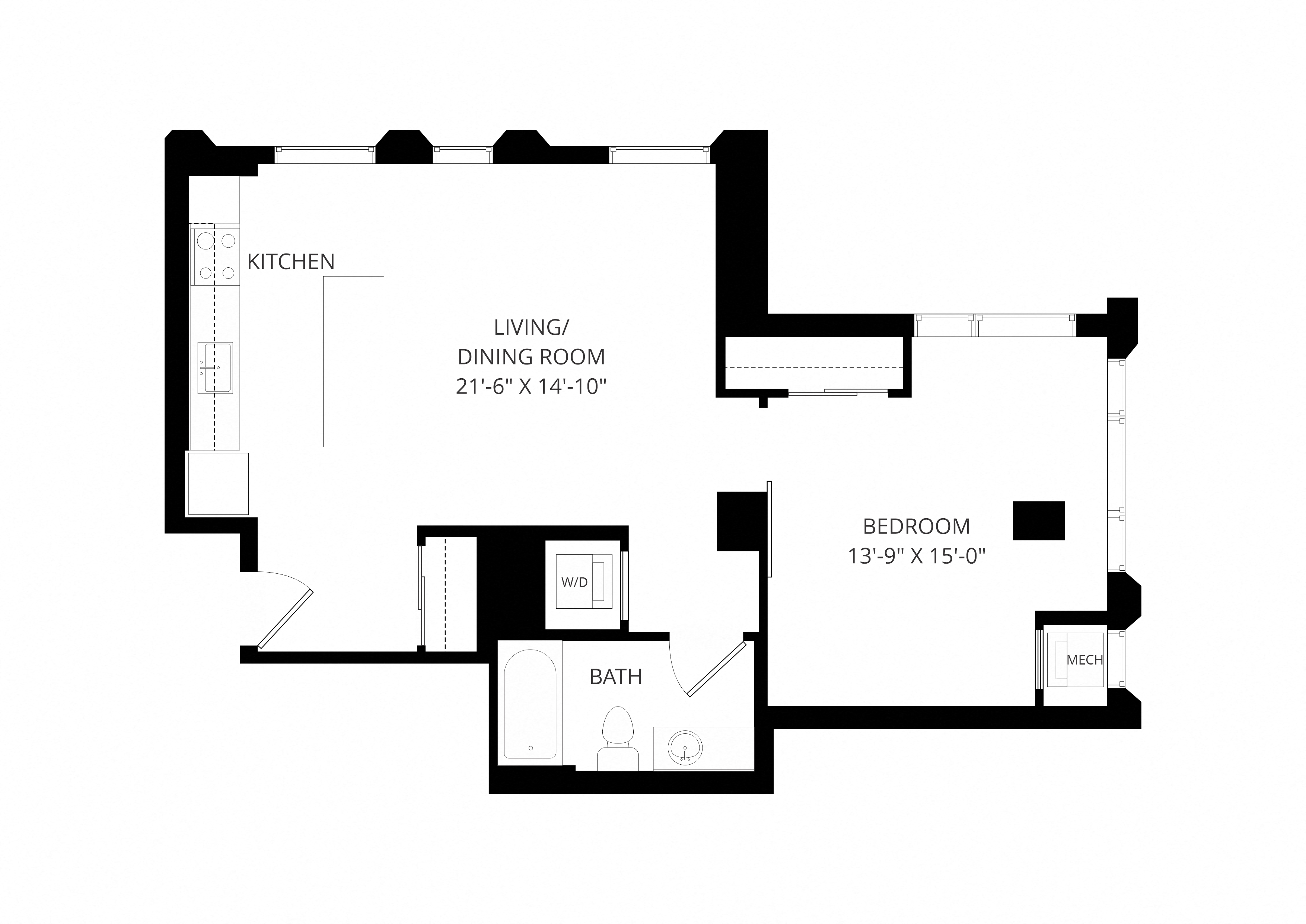 One Bedroom - a01 floor plan