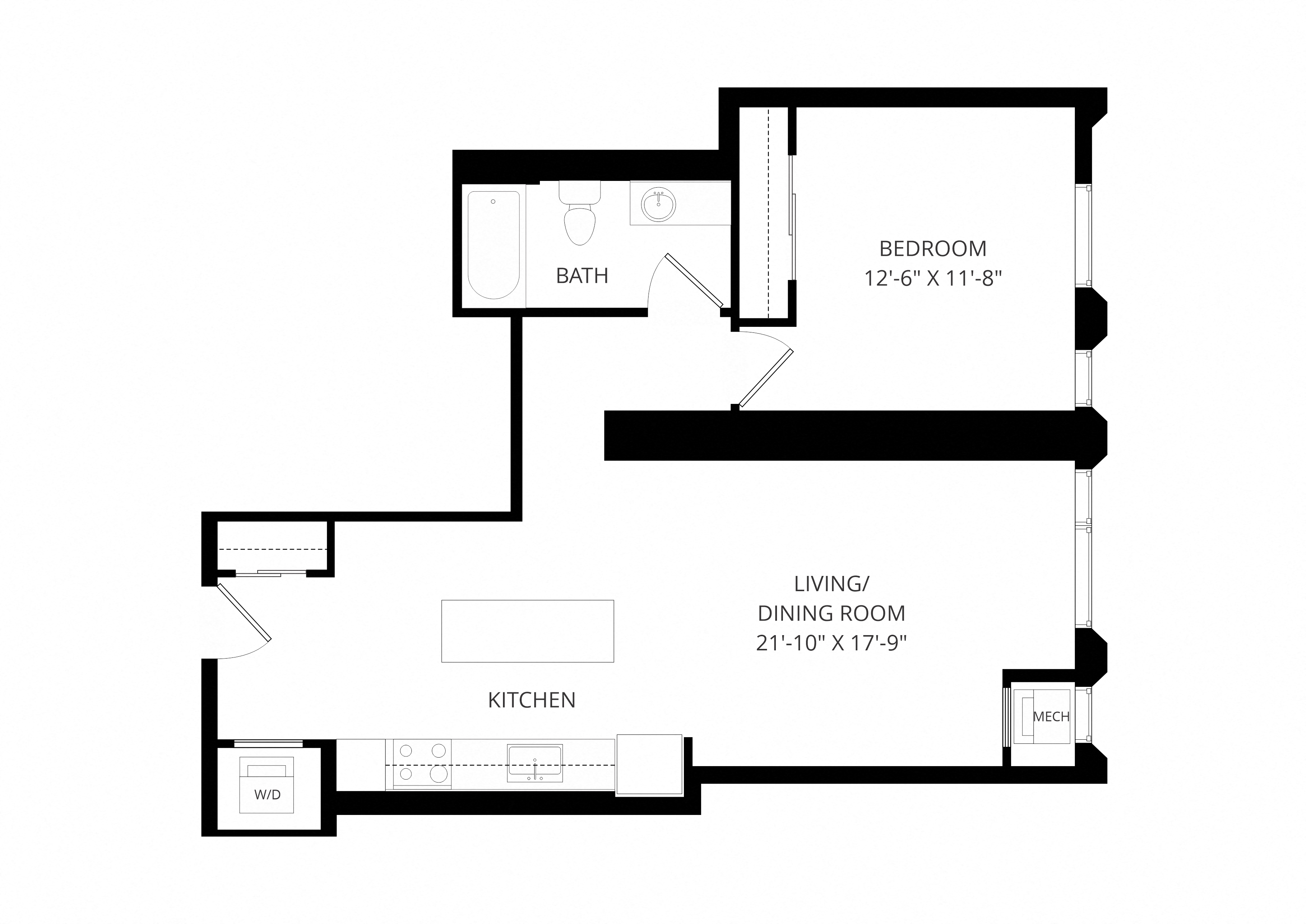 One Bedroom - a02 floor plan