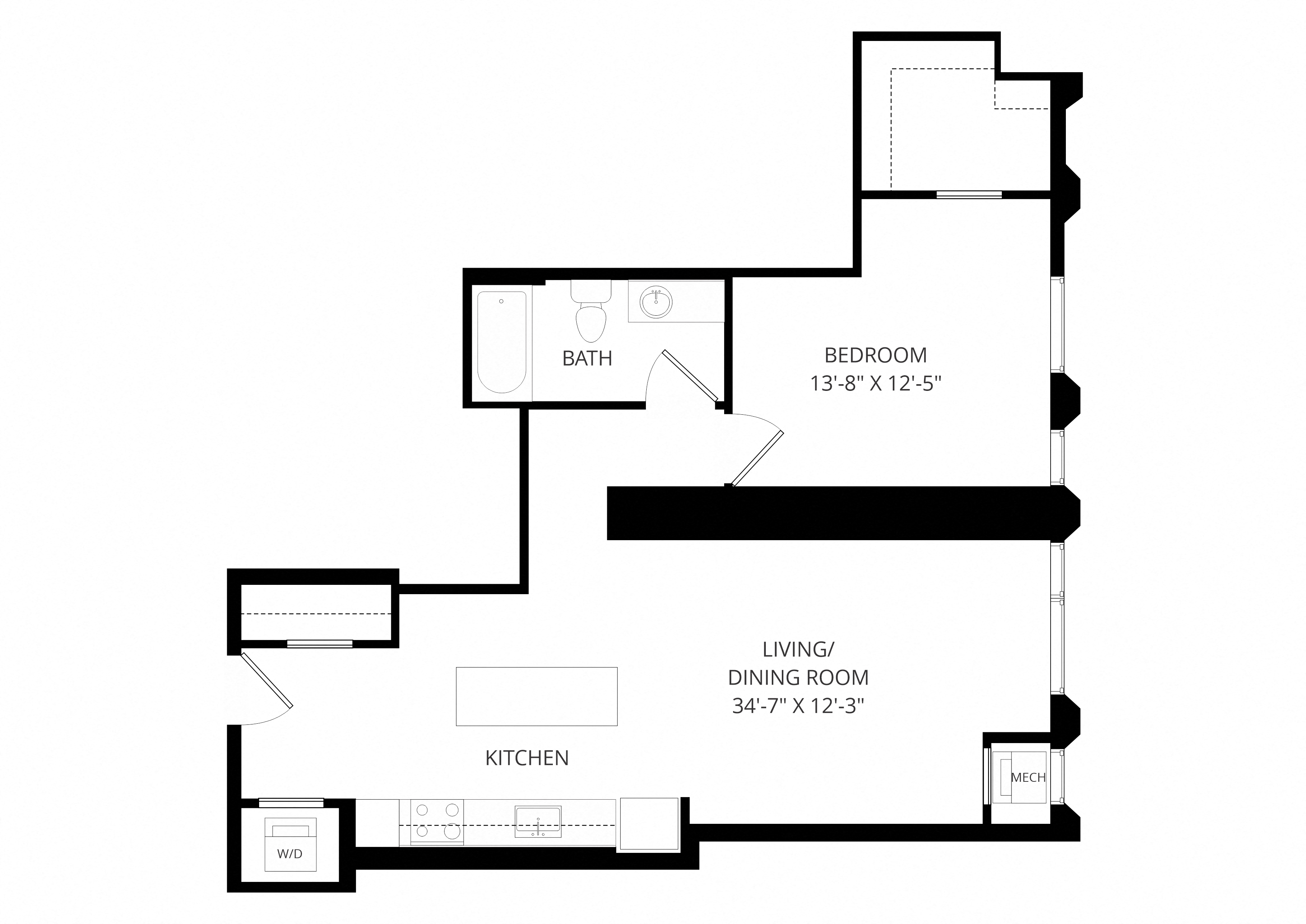 One Bedroom - a05 floor plan