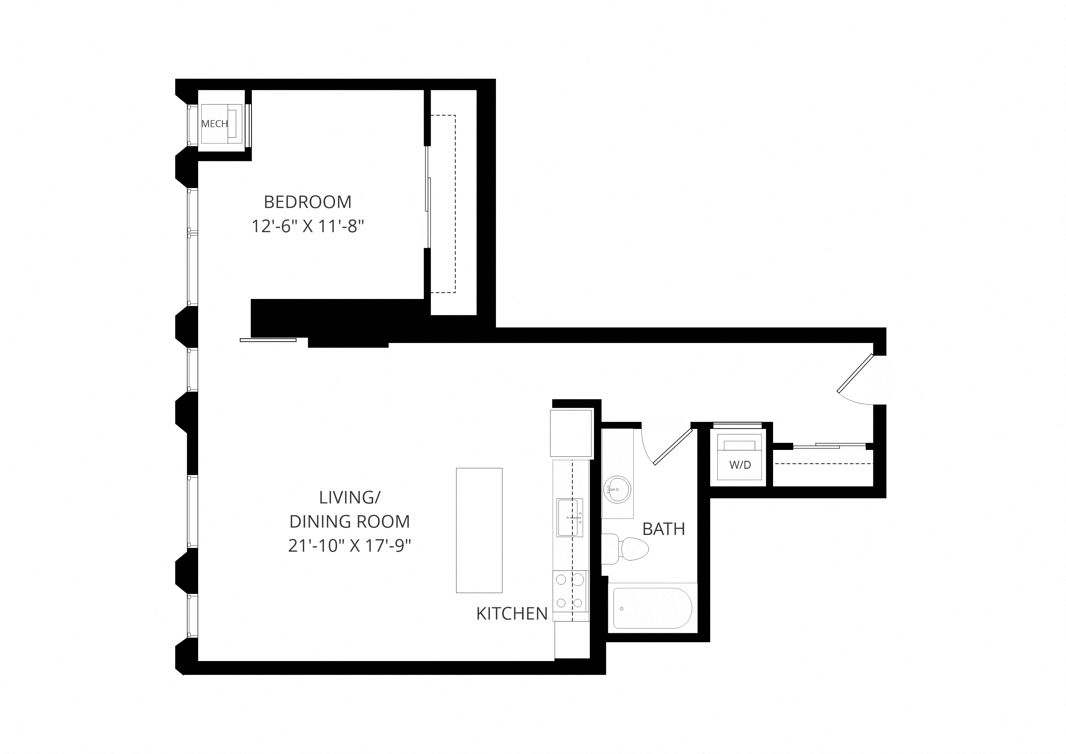 One Bedroom - a06 floor plan