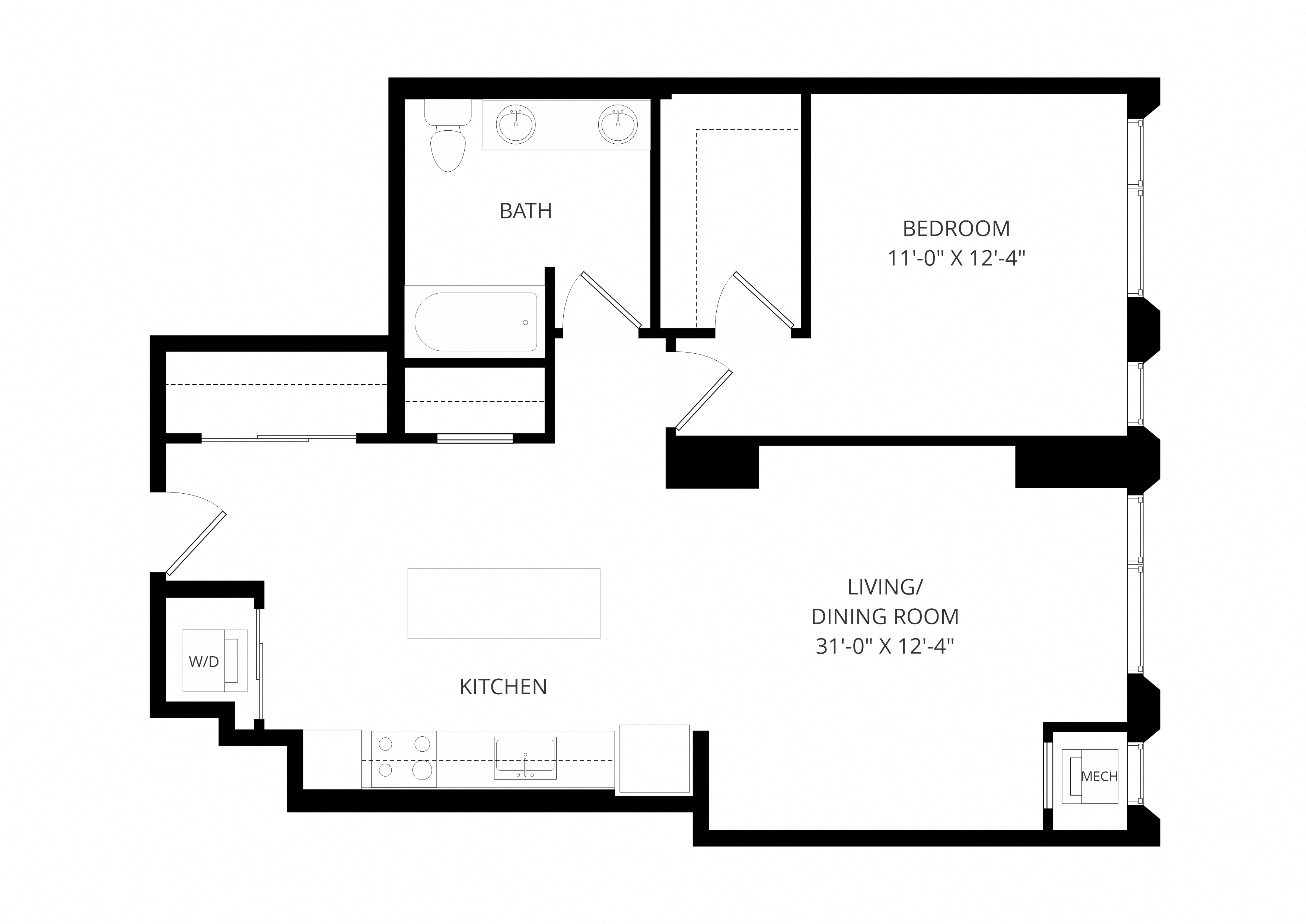 One Bedroom - a07 floor plan