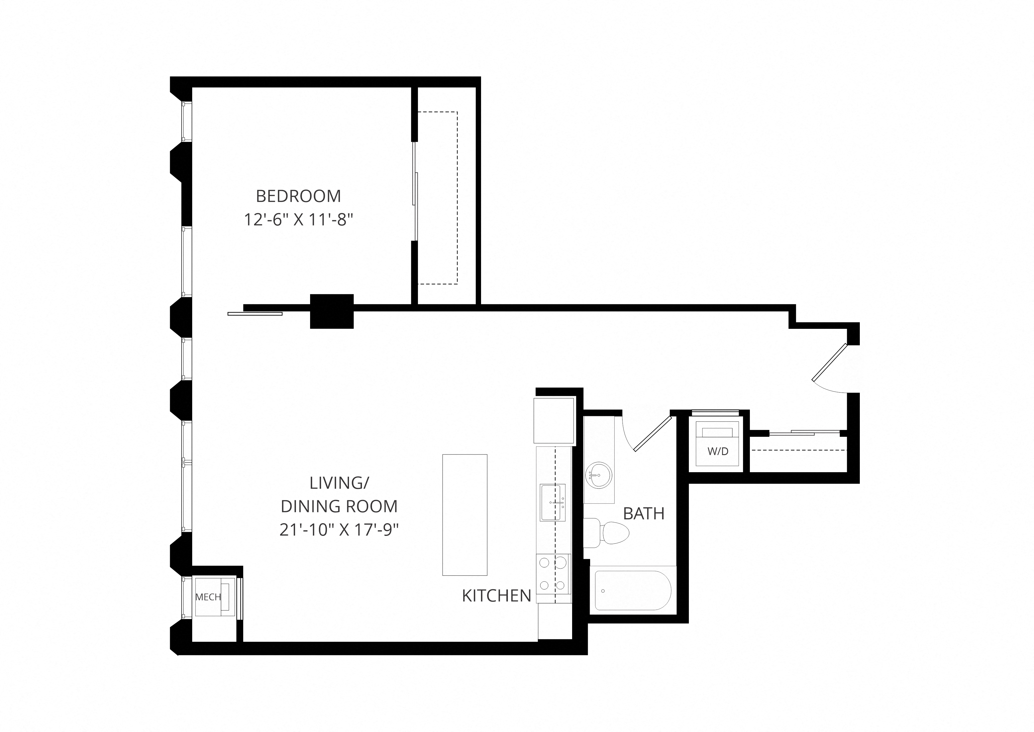 One Bedroom - a08 floor plan