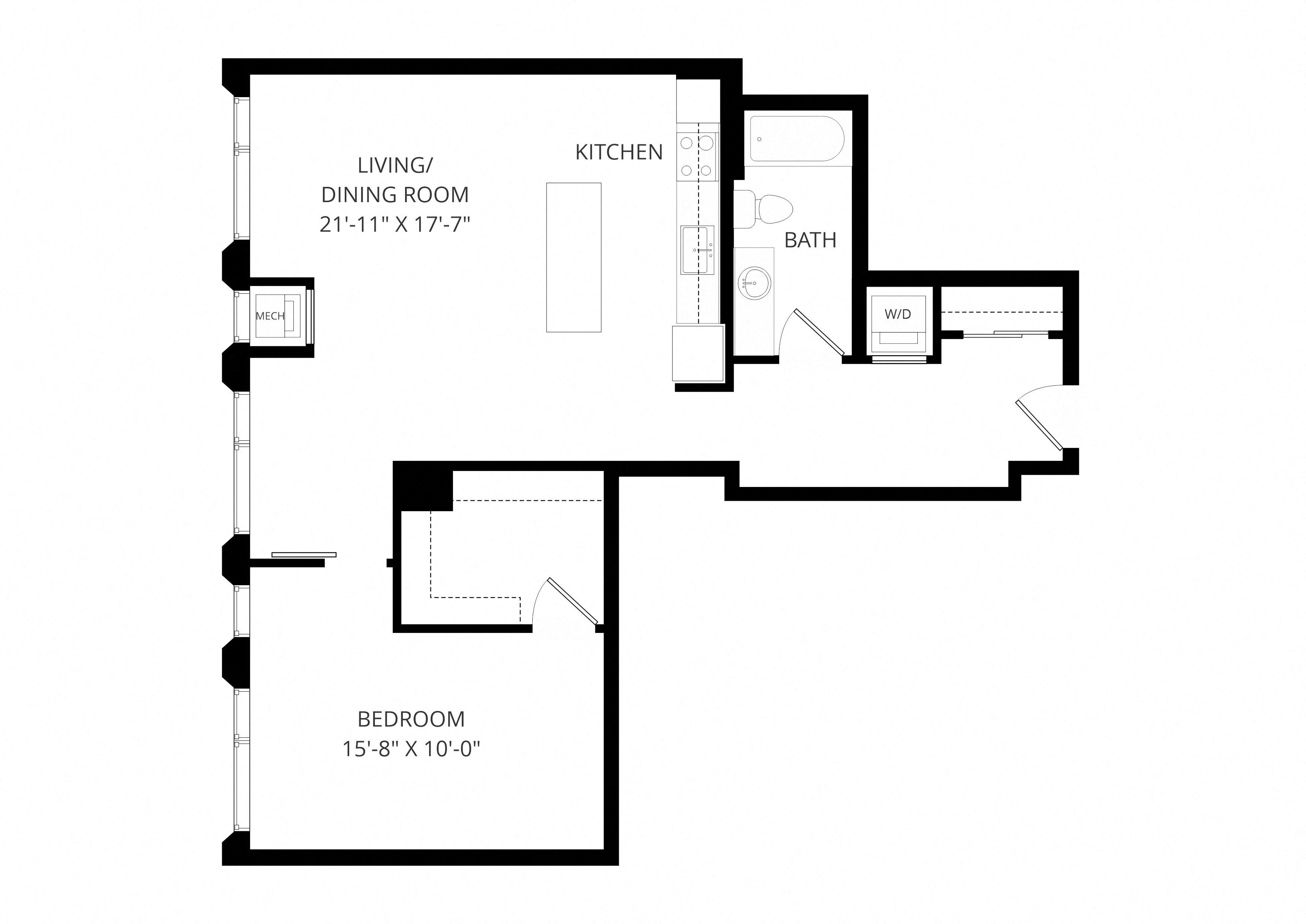One Bedroom - a11 floor plan