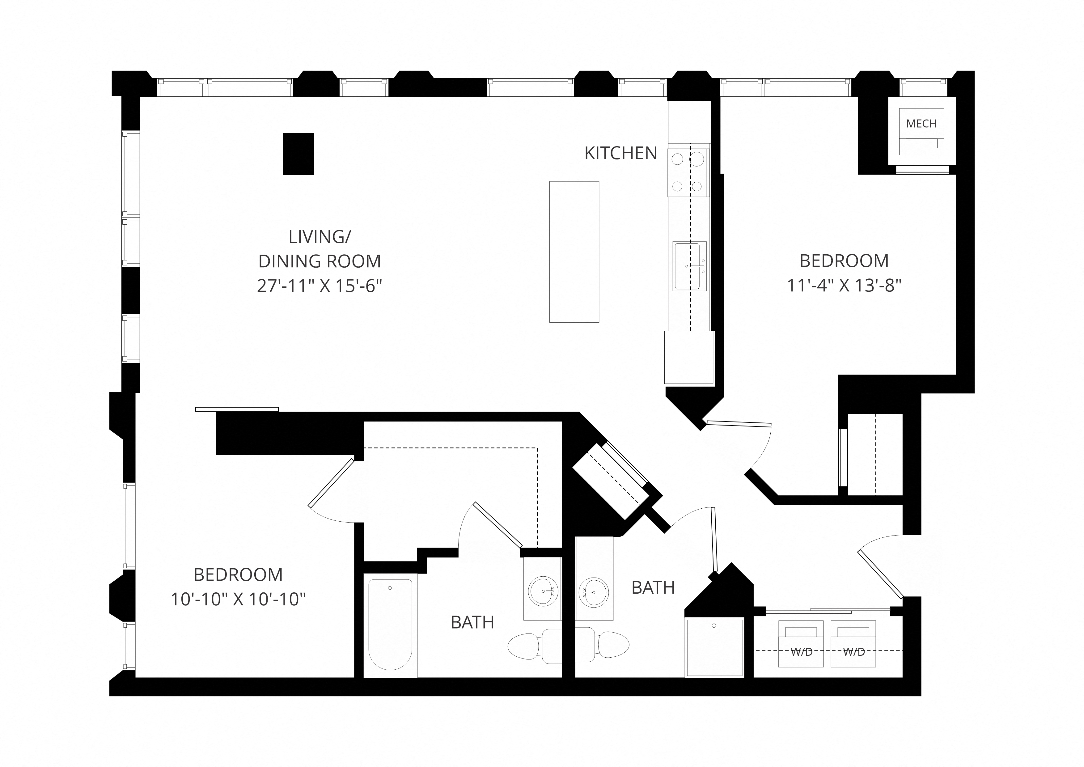 Two Bedroom - b01 floor plan