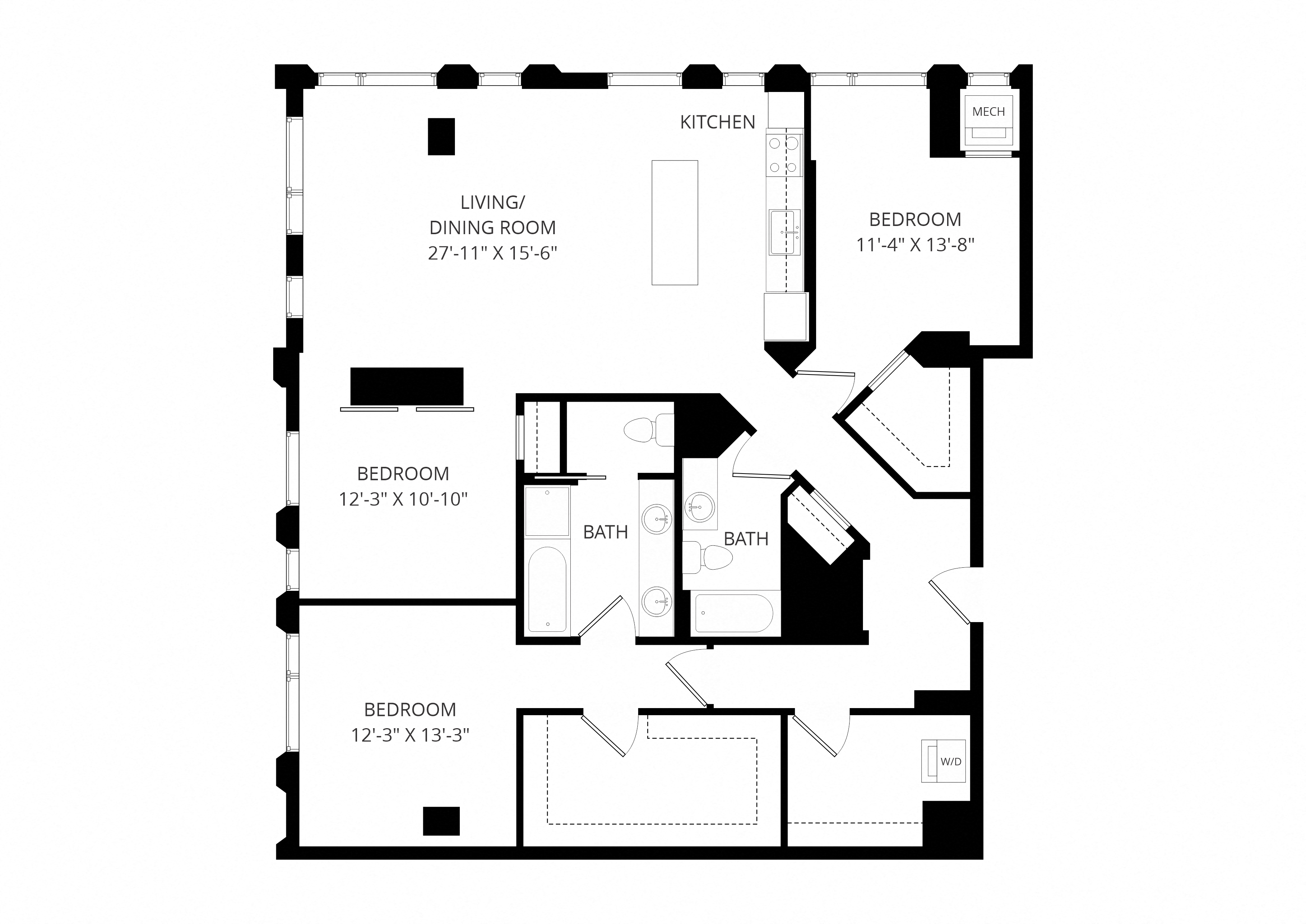 Three Bedroom - c02 floor plan