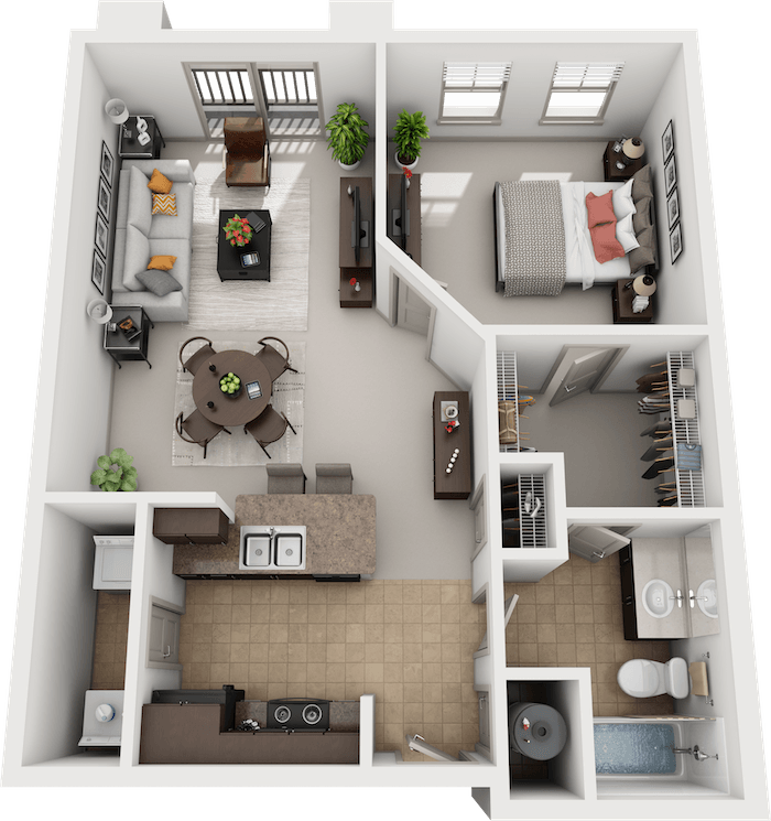 Idewild_OneBedroom floor plan