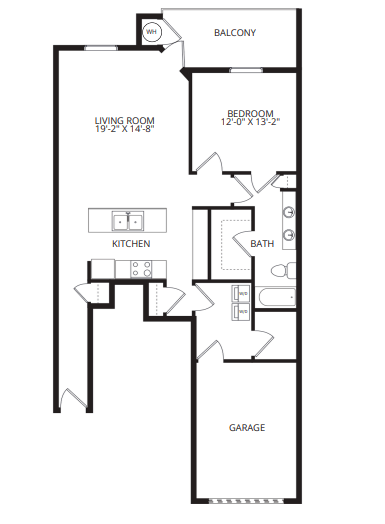 A4_OneBedroom floor plan
