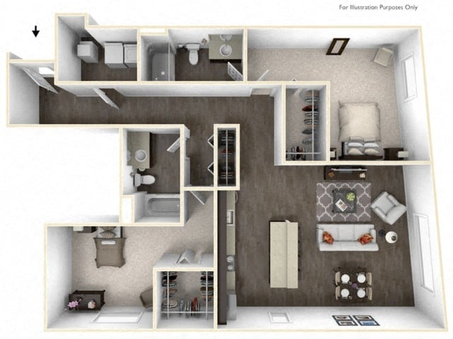 ANGORA_TwoBedroom floor plan