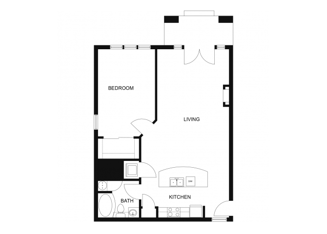 Aspire_OneBedroom floor plan
