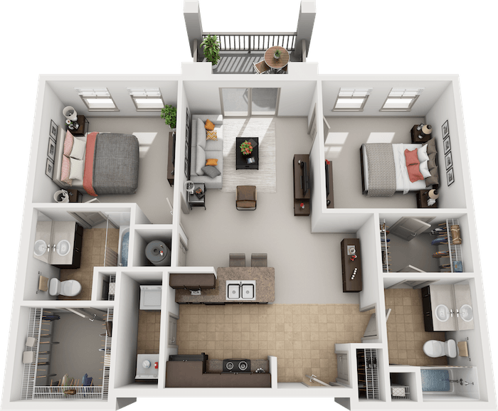Marshall_TwoBedroom floor plan