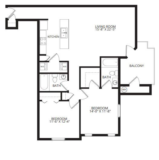 B3_TwoBedroom floor plan