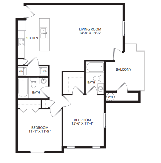 B4_TwoBedroom floor plan
