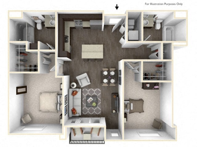 BEVEL_TwoBedroom floor plan
