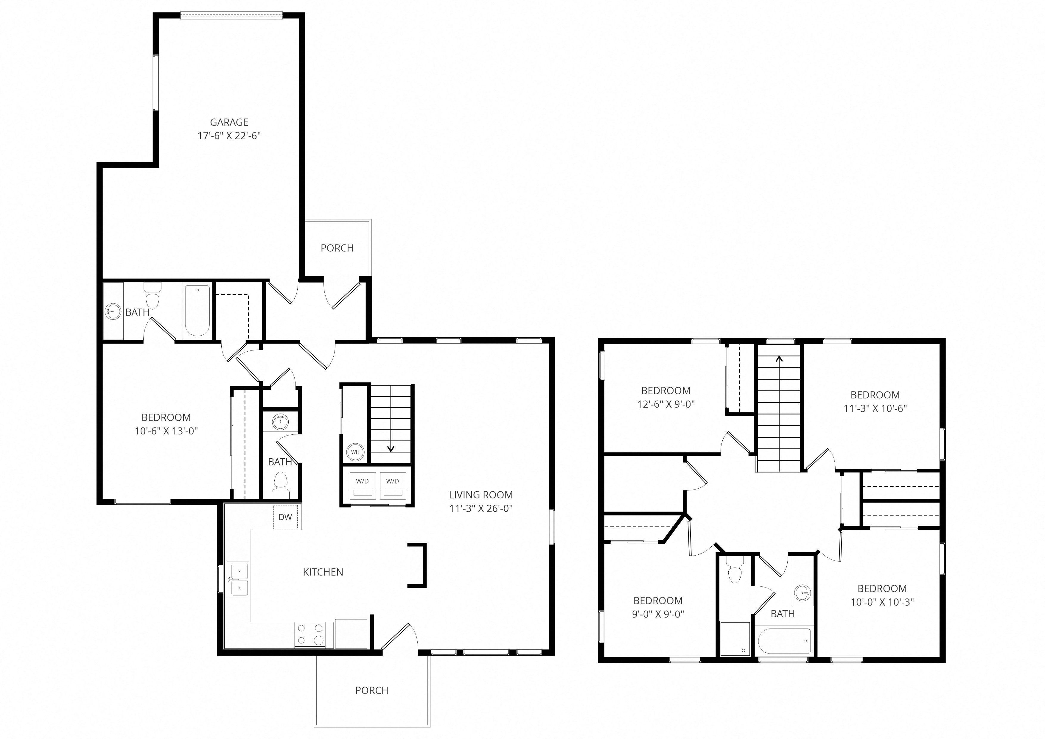 5x2.5 Furnished floor plan