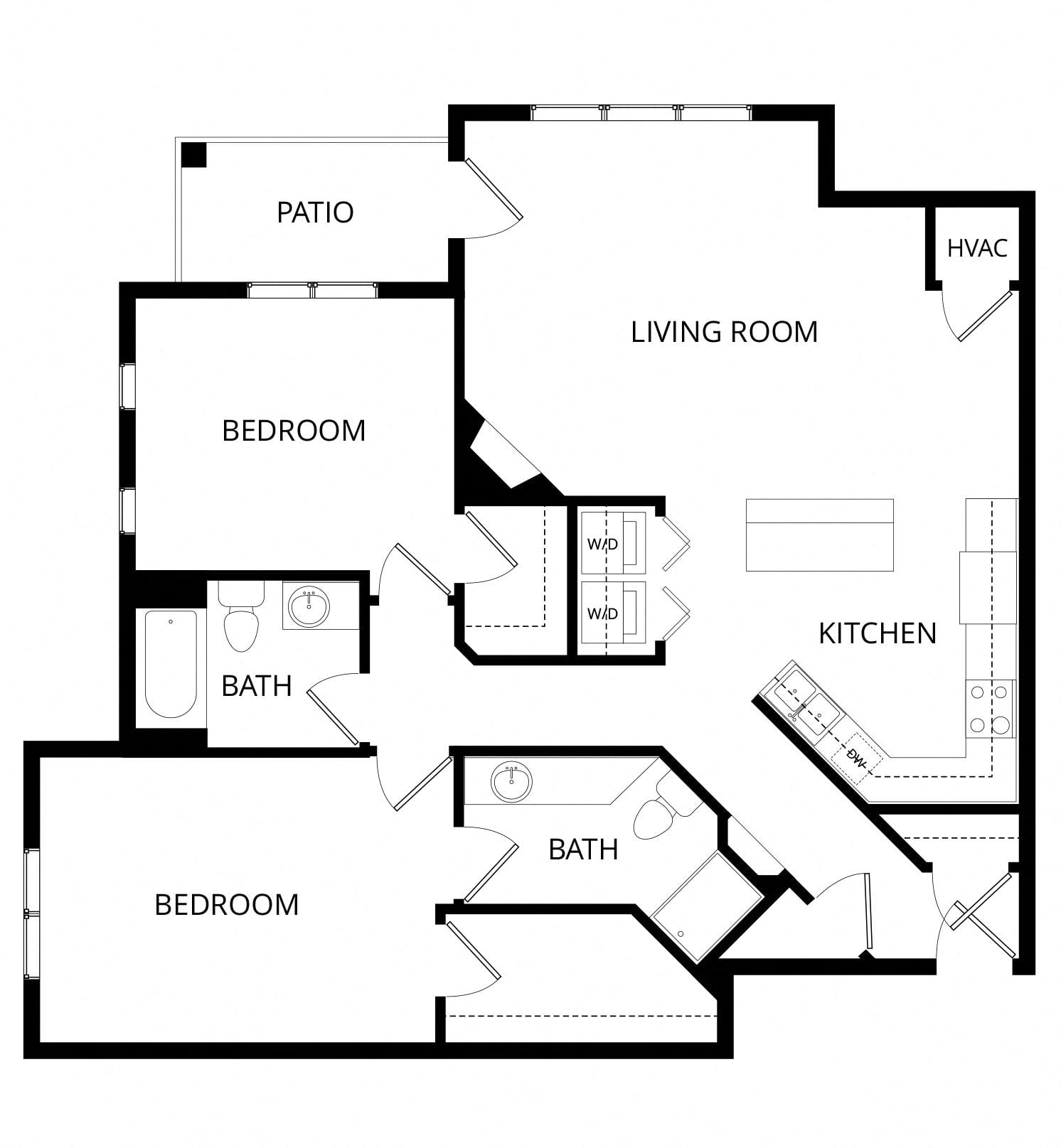 2x2 D floor plan