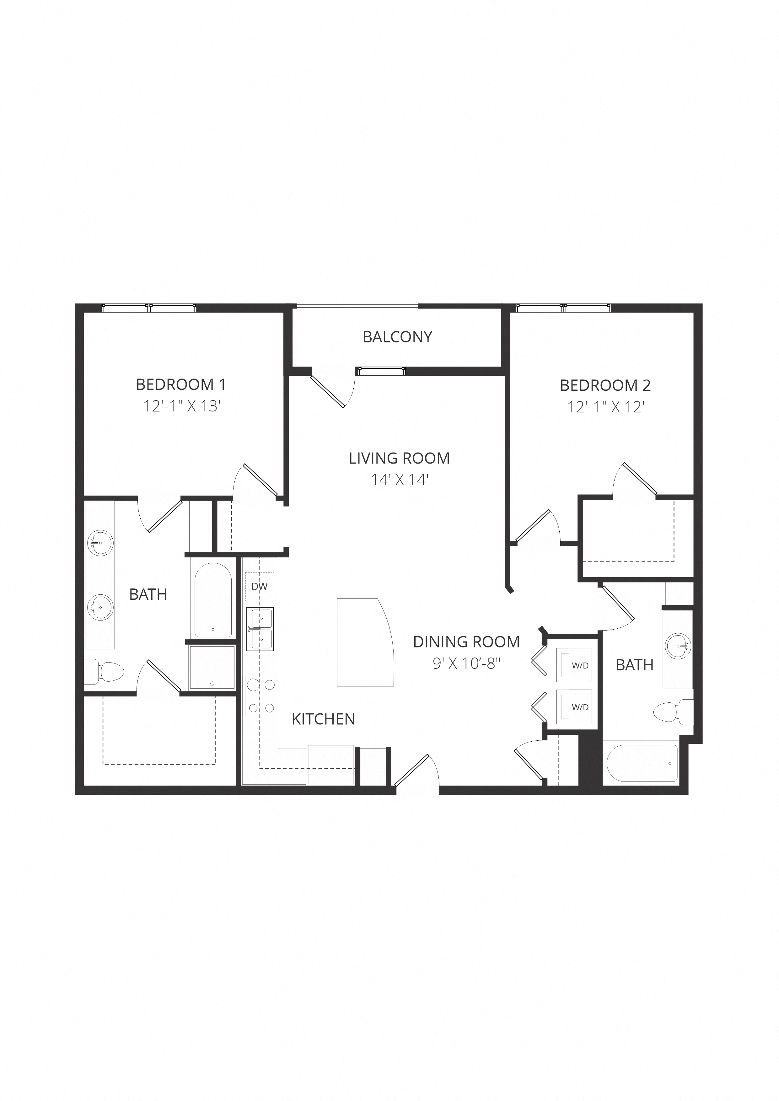 BuildingFFB2_TwoBedroom floor plan
