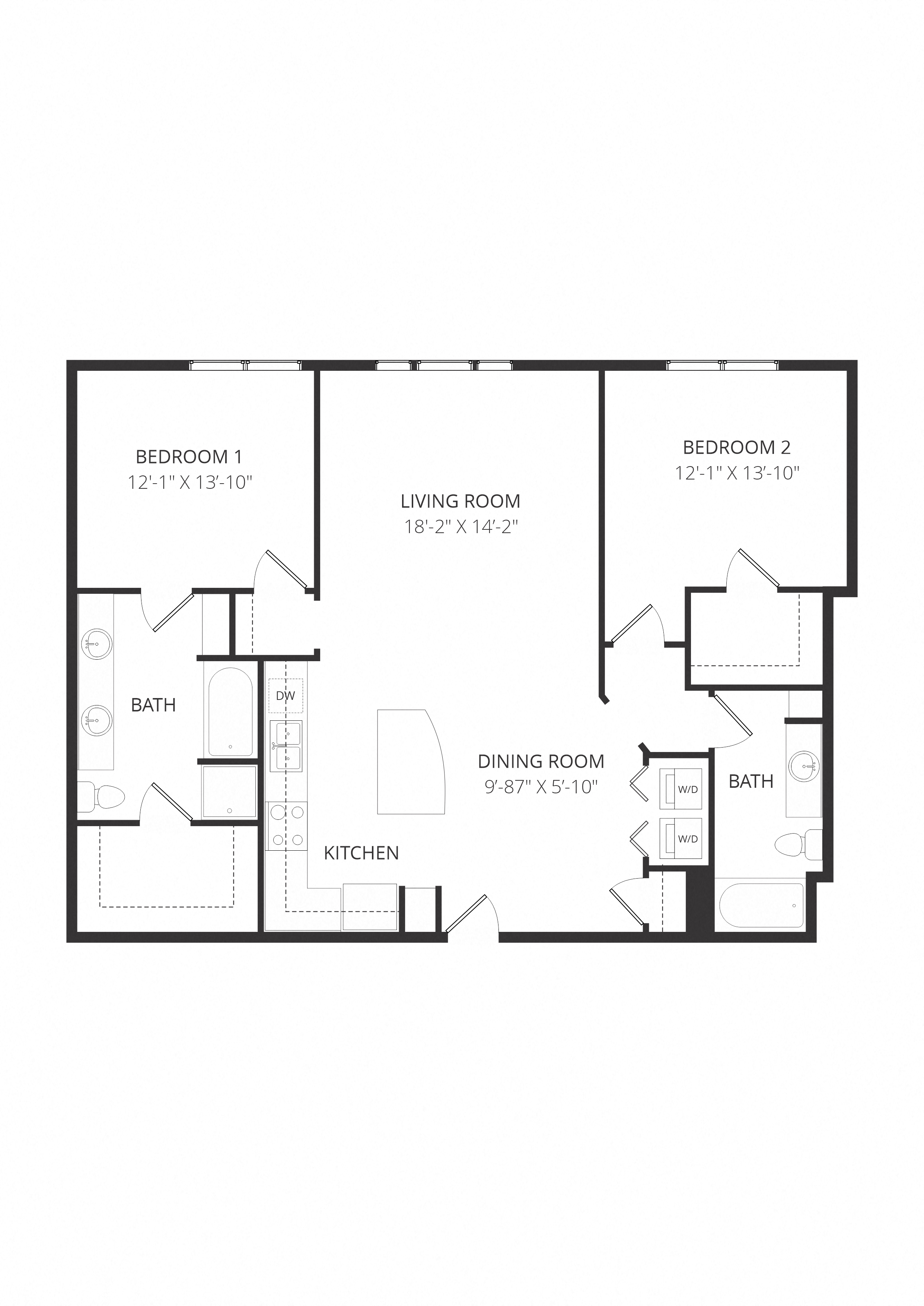 BuildingFFB4_TwoBedroom floor plan