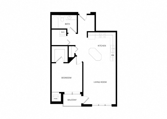 1D floor plan
