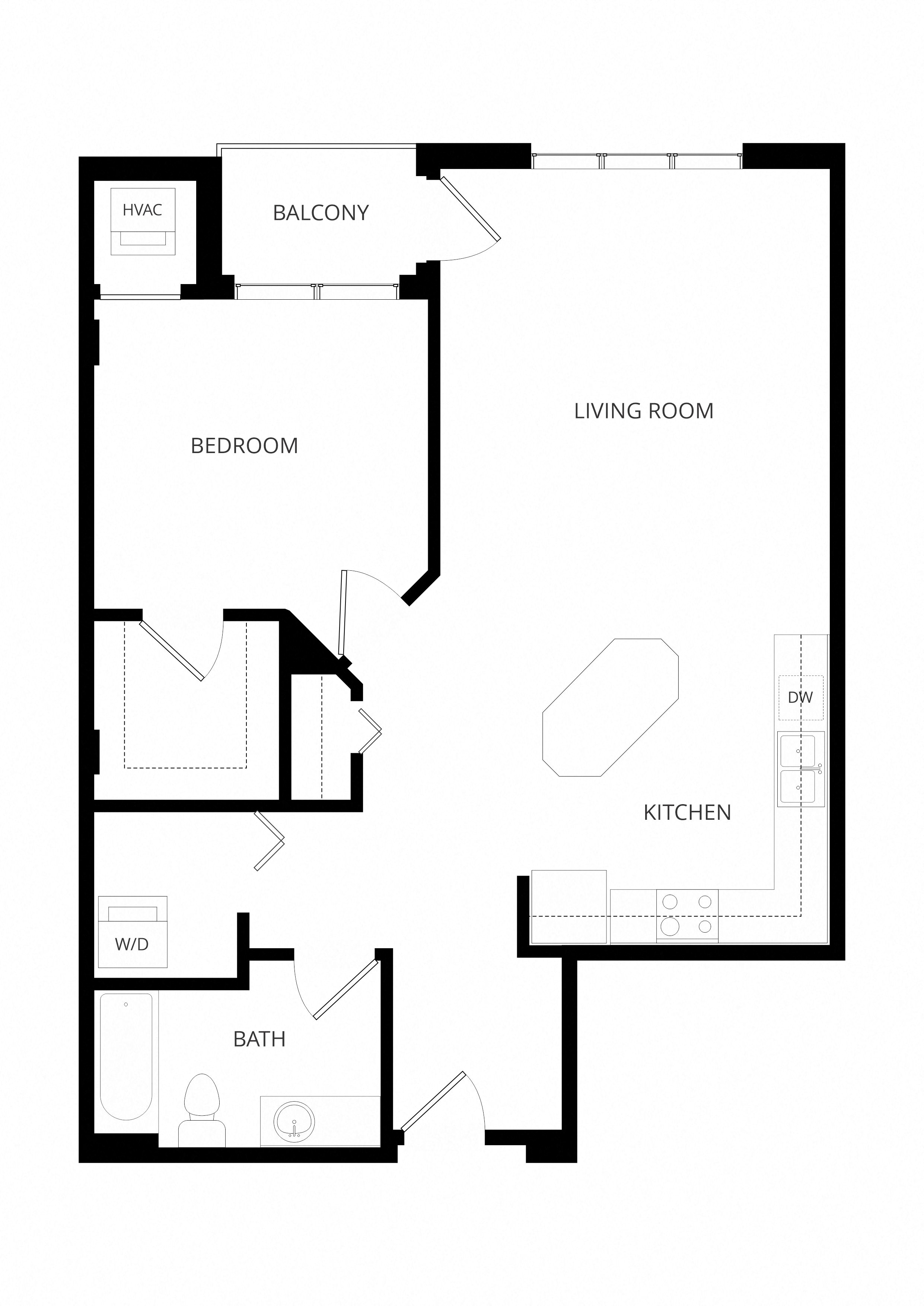 1H floor plan