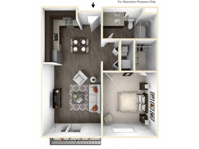 HABERDASHER_OneBedroom floor plan