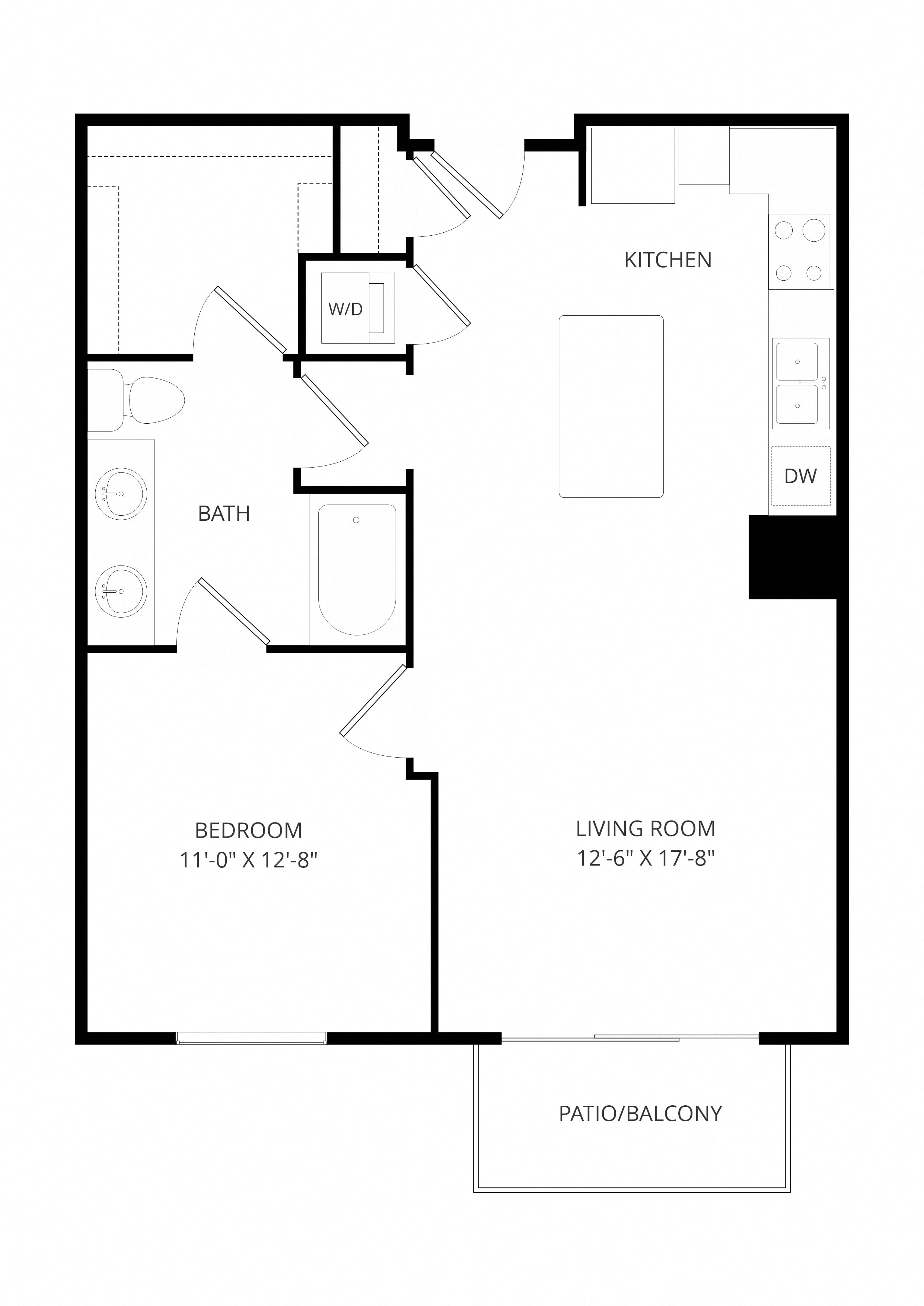 B08 1x1 floor plan