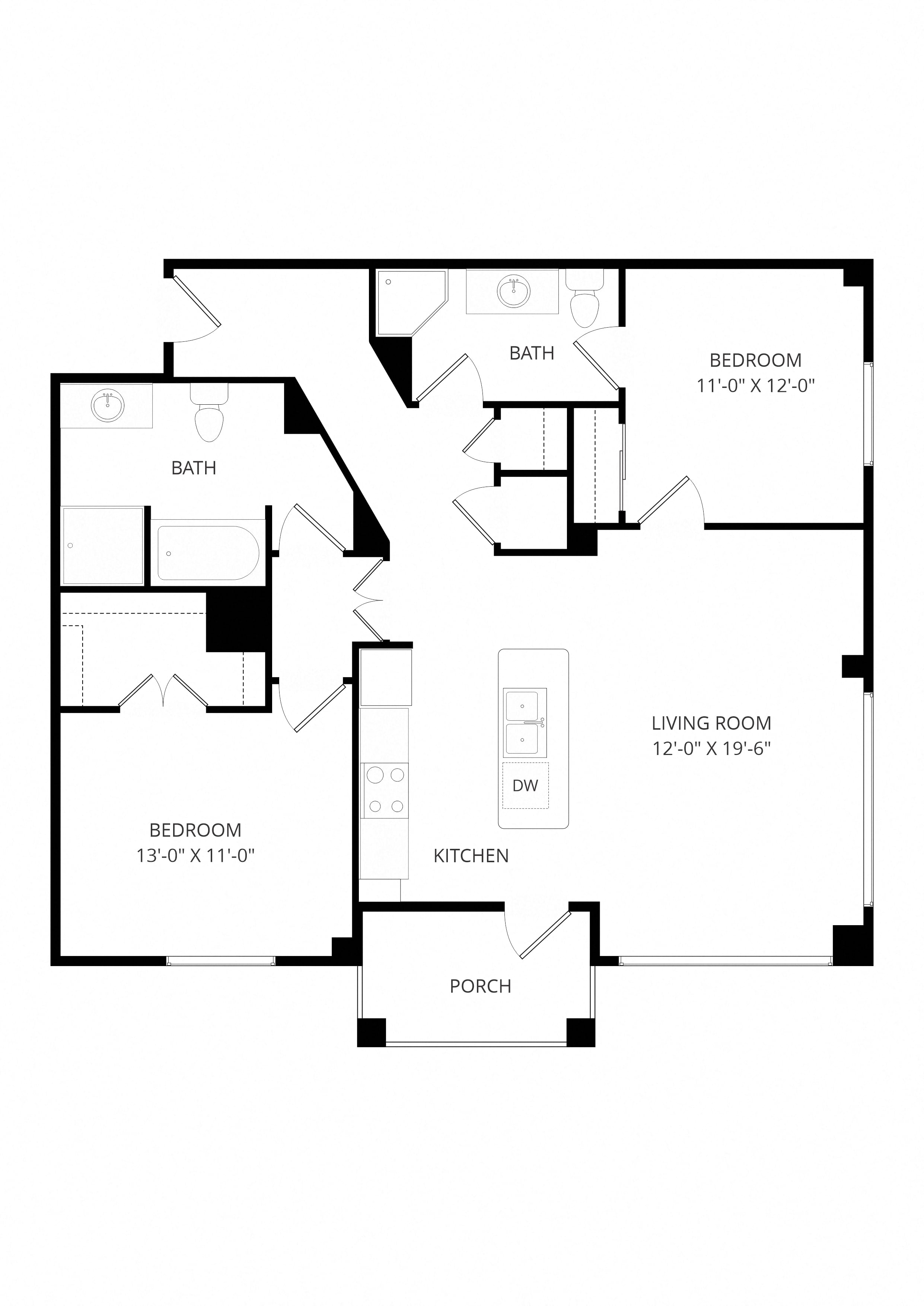 C06 2x2 floor plan