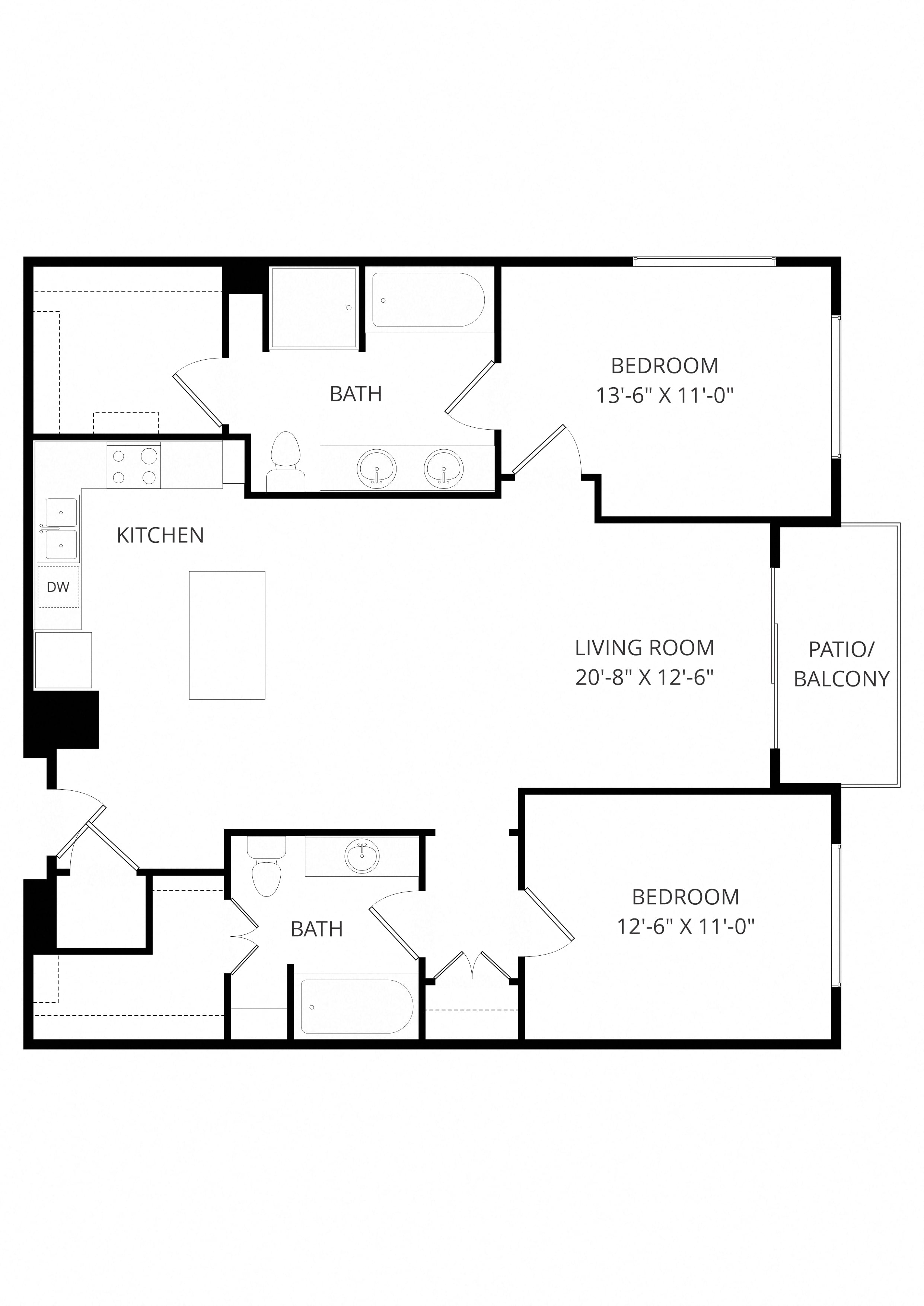 C08 2x2 floor plan