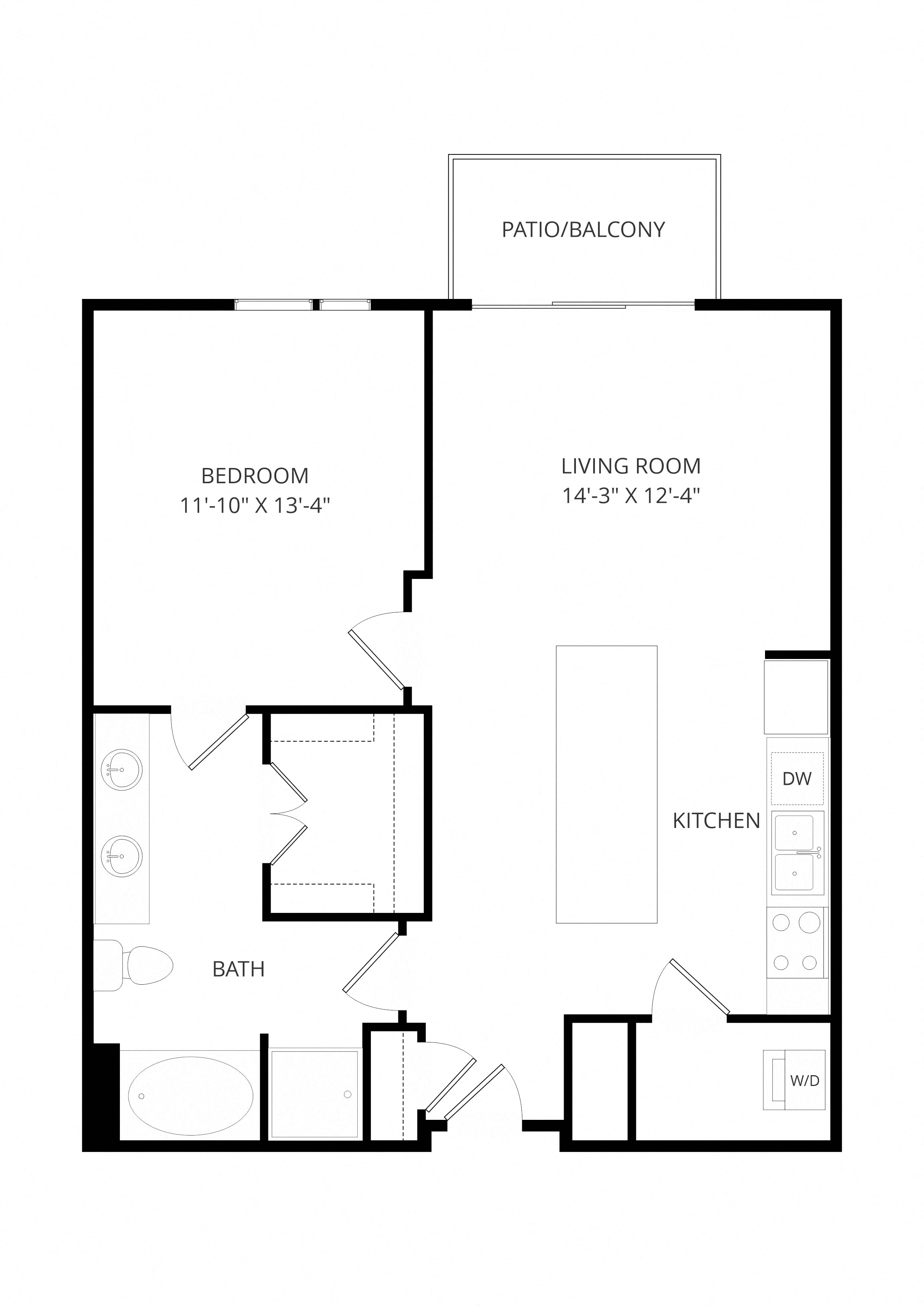 B15 1x1 floor plan