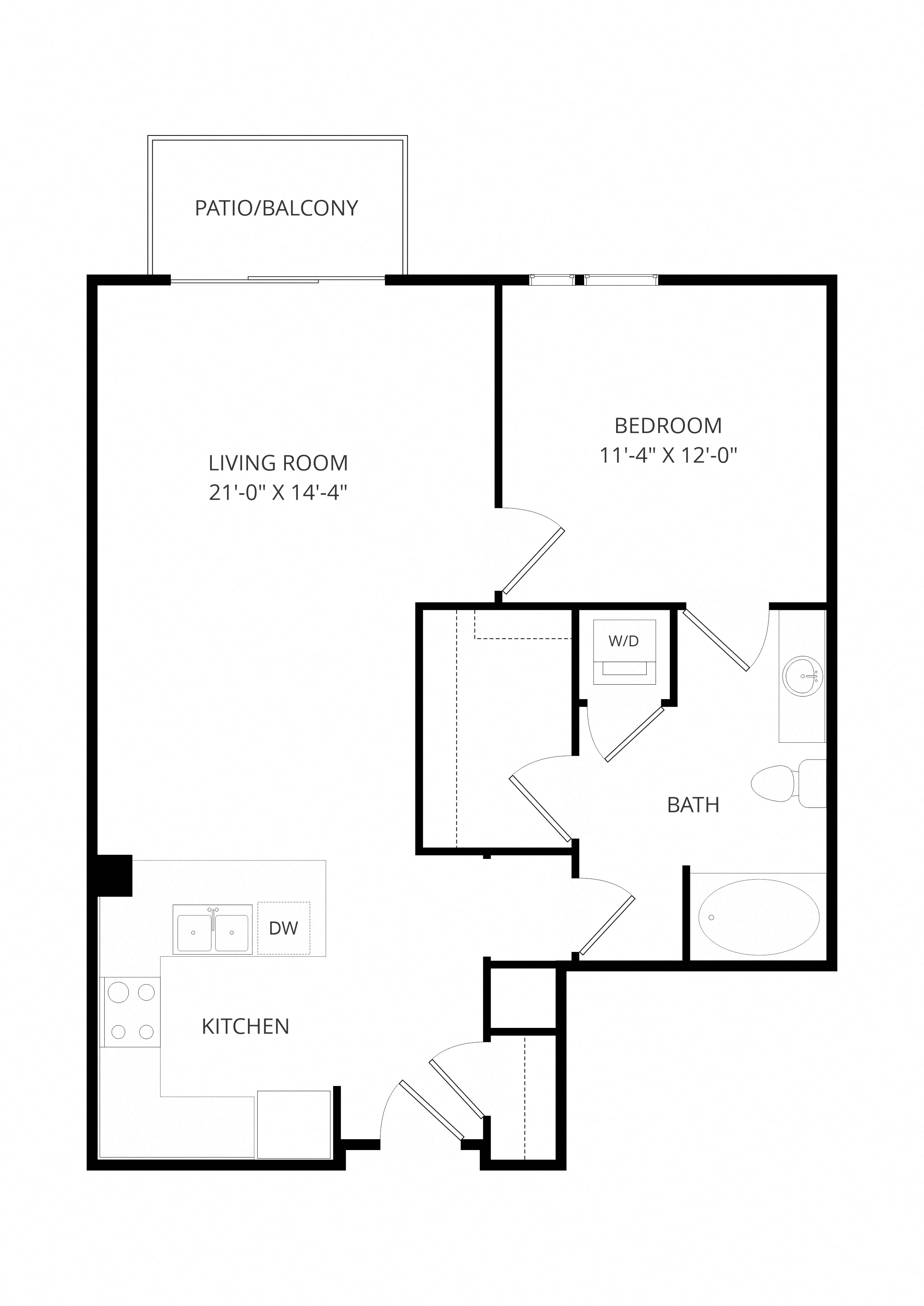 B20 1x1 floor plan