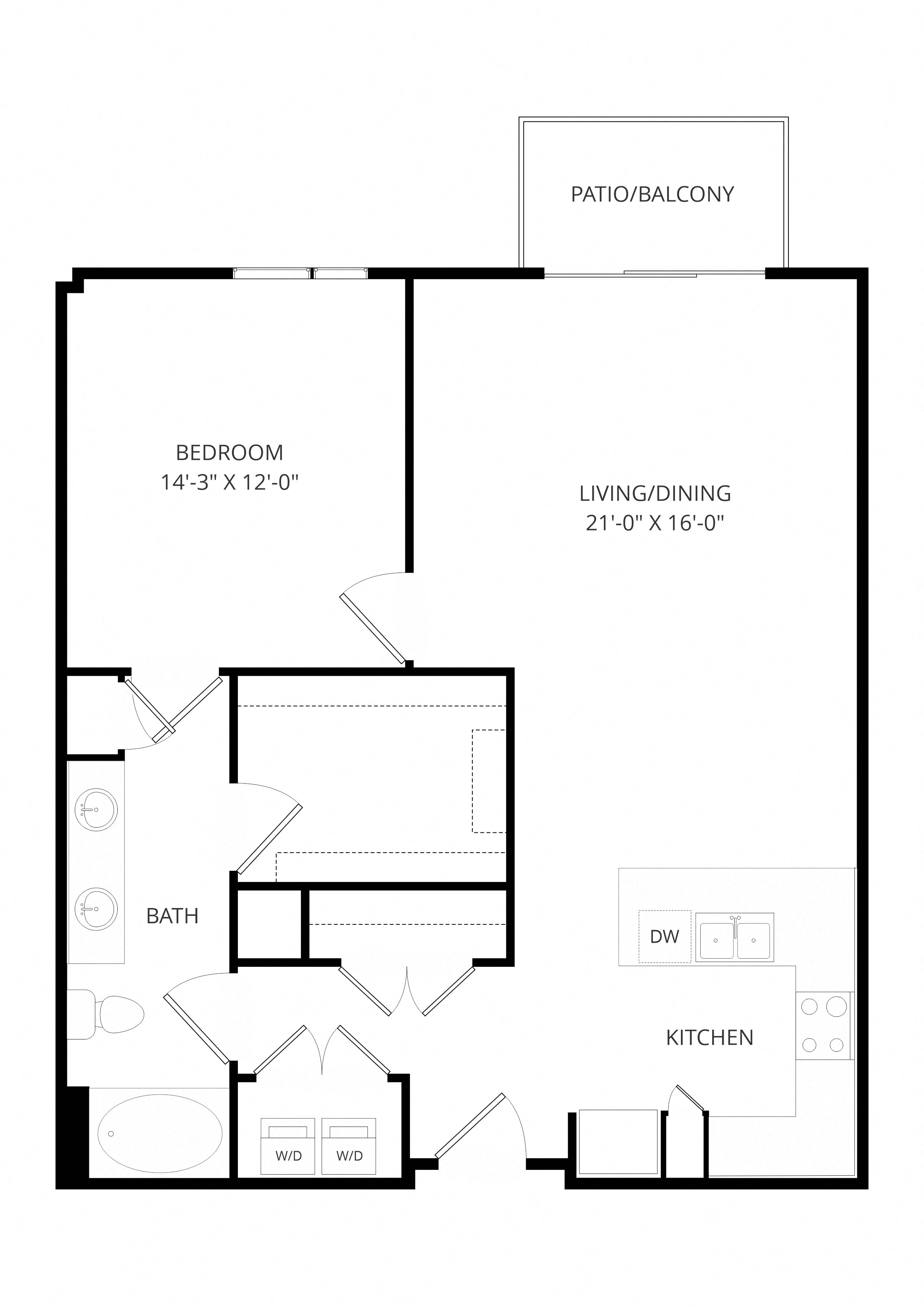 B31 1x1 floor plan